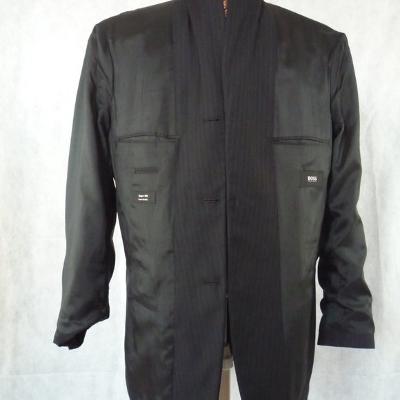 BOSS Jacket 40R Gray Rossellini Super 100 3 Btns - Picture 5 of 7